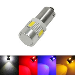 Led bulb 6 smd 5630 socket BA9S, with magnifying glass, canbus, no error, white color